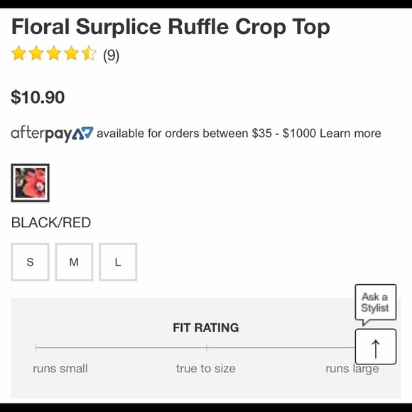 NEW Forever 21 Floral Surplice Ruffle Crop Top - Picture 5 of 8